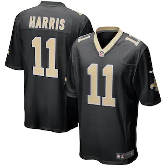 mens nike deonte harris black new orleans saints game playe